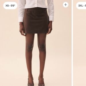 NWT Djerf Avenue Moleskin Mini Skirt